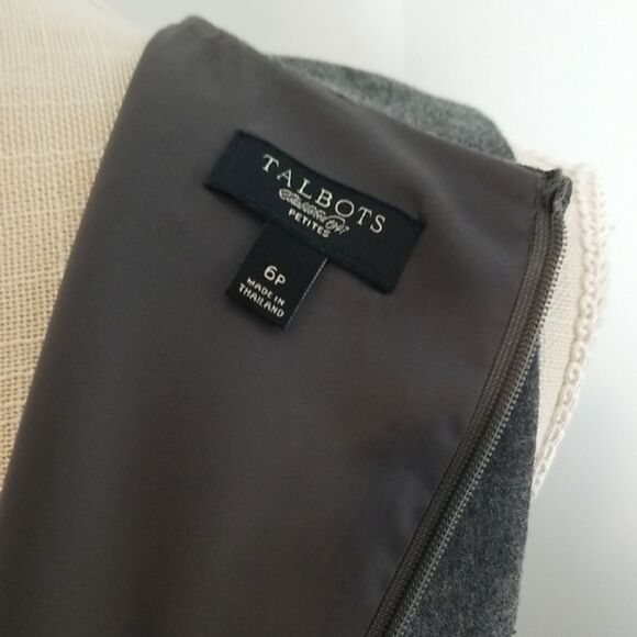 Talbots Women's Vintage two piece midi Dress and Blazer vintage suit dark‎ grey - Picture 9 of 16